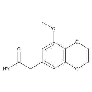 2-(8-Methoxy-2,3-dihydro-1,4-benzodioxin-6-yl)acetic acid结构式