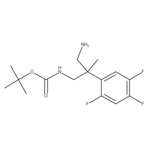 tert-butyl N-[3-amino-2-methyl-2-(2,4,5-trifluorophenyl)propyl]carbamate结构式