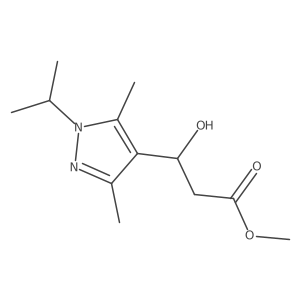 methyl 3-[3,5-dimethyl-1-(propan-2-yl)-1H-pyrazol-4-yl]-3-hydroxypropanoate结构式