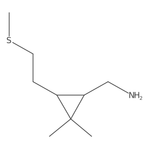 {2,2-Dimethyl-3-[2-(methylsulfanyl)ethyl]cyclopropyl}methanamine结构式