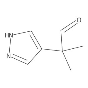 2-methyl-2-(1H-pyrazol-4-yl)propanal结构式