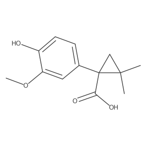 1-(4-Hydroxy-3-methoxyphenyl)-2,2-dimethylcyclopropane-1-carboxylic acid Structure