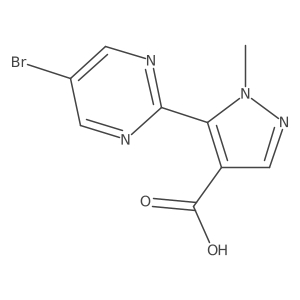 5-(5-bromopyrimidin-2-yl)-1-methyl-1H-pyrazole-4-carboxylic acid结构式