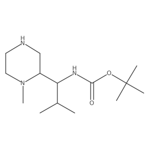 tert-butyl N-[2-methyl-1-(1-methylpiperazin-2-yl)propyl]carbamate Structure