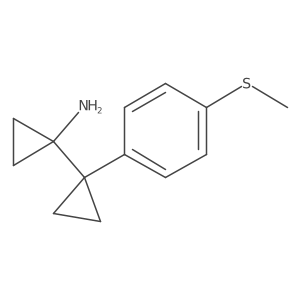 1-{1-[4-(Methylsulfanyl)phenyl]cyclopropyl}cyclopropan-1-amine结构式