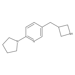 5-[(Azetidin-3-yl)methyl]-2-(pyrrolidin-1-yl)pyridine结构式
