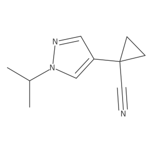 1-[1-(propan-2-yl)-1H-pyrazol-4-yl]cyclopropane-1-carbonitrile结构式