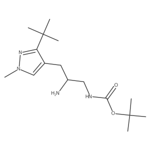 tert-butyl N-[2-amino-3-(3-tert-butyl-1-methyl-1H-pyrazol-4-yl)propyl]carbamate Structure