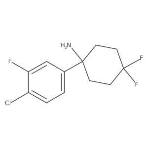 1-(4-Chloro-3-fluorophenyl)-4,4-difluorocyclohexan-1-amine Structure