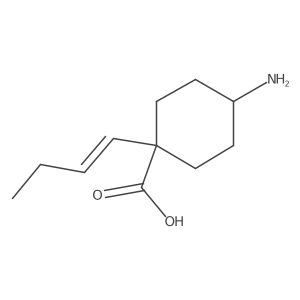 4-Amino-1-(but-1-en-1-yl)cyclohexane-1-carboxylic acid Structure