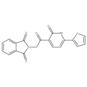 1,3-dioxo-2,3-dihydro-1H-isoindol-2-yl 2-oxo-6-(thiophen-2-yl)-1,2-dihydropyridine-3-carboxylate结构式