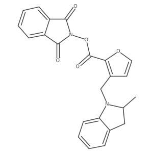 1,3-dioxo-2,3-dihydro-1H-isoindol-2-yl 3-[(2-methyl-2,3-dihydro-1H-indol-1-yl)methyl]furan-2-carboxylate Structure