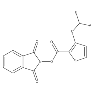 1,3-dioxo-2,3-dihydro-1H-isoindol-2-yl 3-[(difluoromethyl)sulfanyl]thiophene-2-carboxylate结构式