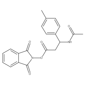 1,3-dioxo-2,3-dihydro-1H-isoindol-2-yl 3-acetamido-3-(4-methylphenyl)propanoate结构式