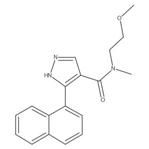 N-(2-Methoxyethyl)-N-methyl-3-(1-naphthalenyl)-1H-pyrazole-4-carboxamide Structure