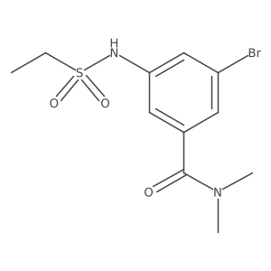 3-Bromo-5-ethanesulfonylamino-N,N-dimethylbenzamide结构式