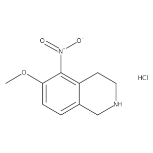 6-Methoxy-5-nitro-1,2,3,4-tetrahydroisoquinoline hydrochloride结构式