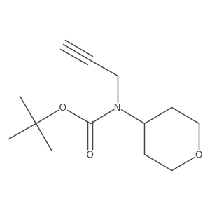 tert-butyl N-prop-2-ynyl-N-tetrahydropyran-4-yl-carbamate结构式