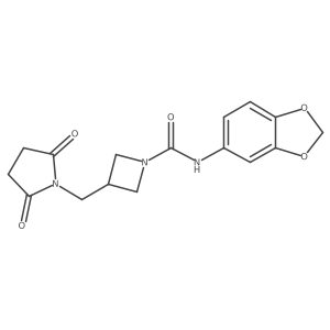 N-(2H-1,3-benzodioxol-5-yl)-3-[(2,5-dioxopyrrolidin-1-yl)methyl]azetidine-1-carboxamide Structure