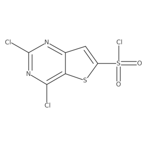 2,4-Dichlorothieno[3,2-d]pyrimidine-6-sulfonyl chloride结构式