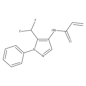 N-[5-(Difluoromethyl)-1-phenylpyrazol-4-yl]prop-2-enamide结构式
