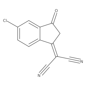 2-(5-Chloro-3-oxo-2,3-dihydro-1H-inden-1-ylidene)malononitrile Structure