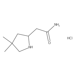 2-(4,4-Dimethylpyrrolidin-2-yl)acetamide;hydrochloride Structure