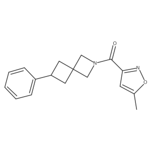 2-(5-Methyl-1,2-oxazole-3-carbonyl)-6-phenyl-2-azaspiro[3.3]heptane Structure