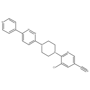 5-Chloro-6-{4-[6-(pyridin-4-yl)pyridazin-3-yl]piperazin-1-yl}pyridine-3-carbonitrile Structure