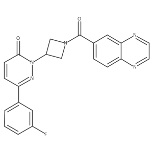 6-(3-Fluorophenyl)-2-[1-(quinoxaline-6-carbonyl)azetidin-3-yl]-2,3-dihydropyridazin-3-one Structure