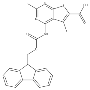 4-({[(9H-fluoren-9-yl)methoxy]carbonyl}amino)-2,5-dimethylthieno[2,3-d]pyrimidine-6-carboxylic acid结构式