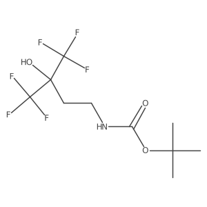 tert-butyl N-[4,4,4-trifluoro-3-hydroxy-3-(trifluoromethyl)butyl]carbamate Structure
