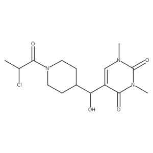 5-{[1-(2-Chloropropanoyl)piperidin-4-yl](hydroxy)methyl}-1,3-dimethyl-1,2,3,4-tetrahydropyrimidine-2,4-dione Structure
