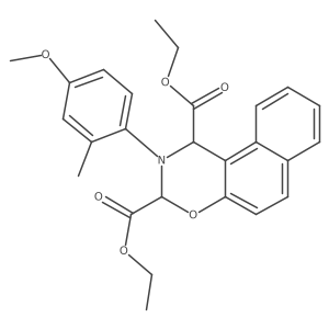 Diethyl (3S)-2-(4-methoxy-2-methylphenyl)-2,3-dihydro-1H-naphtho[1,2-e][1,3]oxazine-1,3-dicarboxylate Structure