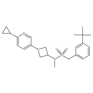 N-[1-(6-Cyclopropylpyridazin-3-yl)azetidin-3-yl]-N-methyl-1-[3-(trifluoromethyl)phenyl]methanesulfonamide Structure