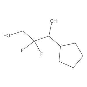 1-Cyclopentyl-2,2-difluoropropane-1,3-diol Structure