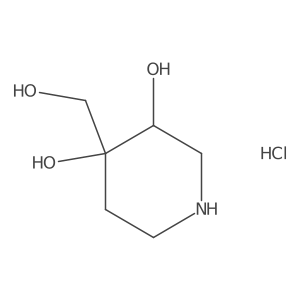 (3S,4S)-4-(Hydroxymethyl)piperidine-3,4-diol;hydrochloride Structure