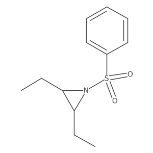 Aziridine, 2,3-diethyl-1-(phenylsulfonyl)-, trans- Structure