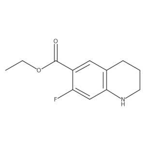 Ethyl 7-fluoro-1,2,3,4-tetrahydroquinoline-6-carboxylate结构式
