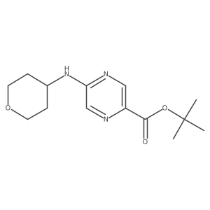 Tert-butyl 5-[(oxan-4-yl)amino]pyrazine-2-carboxylate Structure
