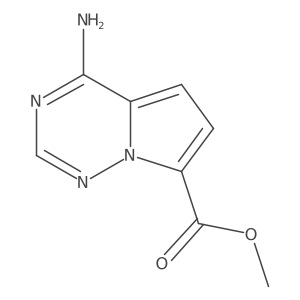 Methyl 4-aminopyrrolo[2,1-F][1,2,4]triazine-7-carboxylate结构式