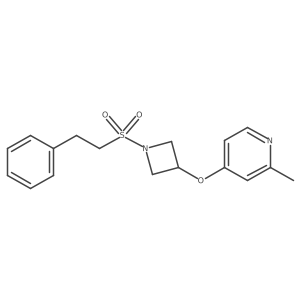 2-Methyl-4-{[1-(2-phenylethanesulfonyl)azetidin-3-yl]oxy}pyridine结构式