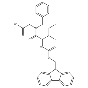 2-[(2S)-N-benzyl-2-({[(9H-fluoren-9-yl)methoxy]carbonyl}amino)-3-methylpentanamido]acetic acid Structure