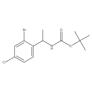 (S)-tert-Butyl 1-(2-bromo-4-chlorophenyl)ethylcarbamate结构式