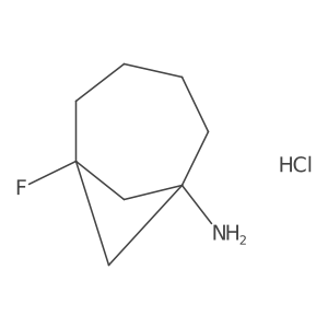 6-Fluorobicyclo[4.1.1]octan-1-amine hydrochloride结构式