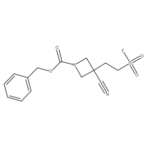 Benzyl 3-cyano-3-[2-(fluorosulfonyl)ethyl]azetidine-1-carboxylate结构式