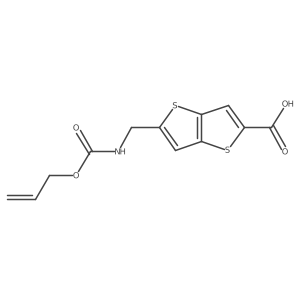 5-({[(Prop-2-en-1-yloxy)carbonyl]amino}methyl)thieno[3,2-b]thiophene-2-carboxylic acid结构式