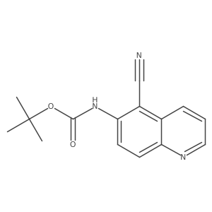 tert-butyl N-(5-cyanoquinolin-6-yl)carbamate结构式