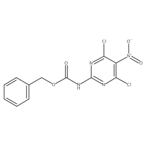 benzyl N-(4,6-dichloro-5-nitropyrimidin-2-yl)carbamate Structure