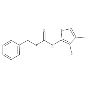 benzyl N-(3-bromo-4-methylthiophen-2-yl)carbamate Structure